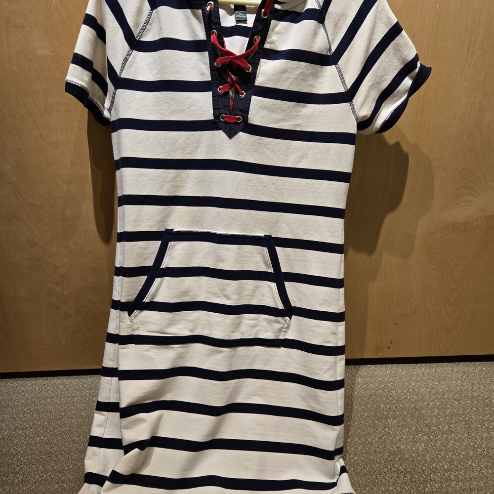 Polo by Ralph Lauren Navy and White Striped Casual Dress